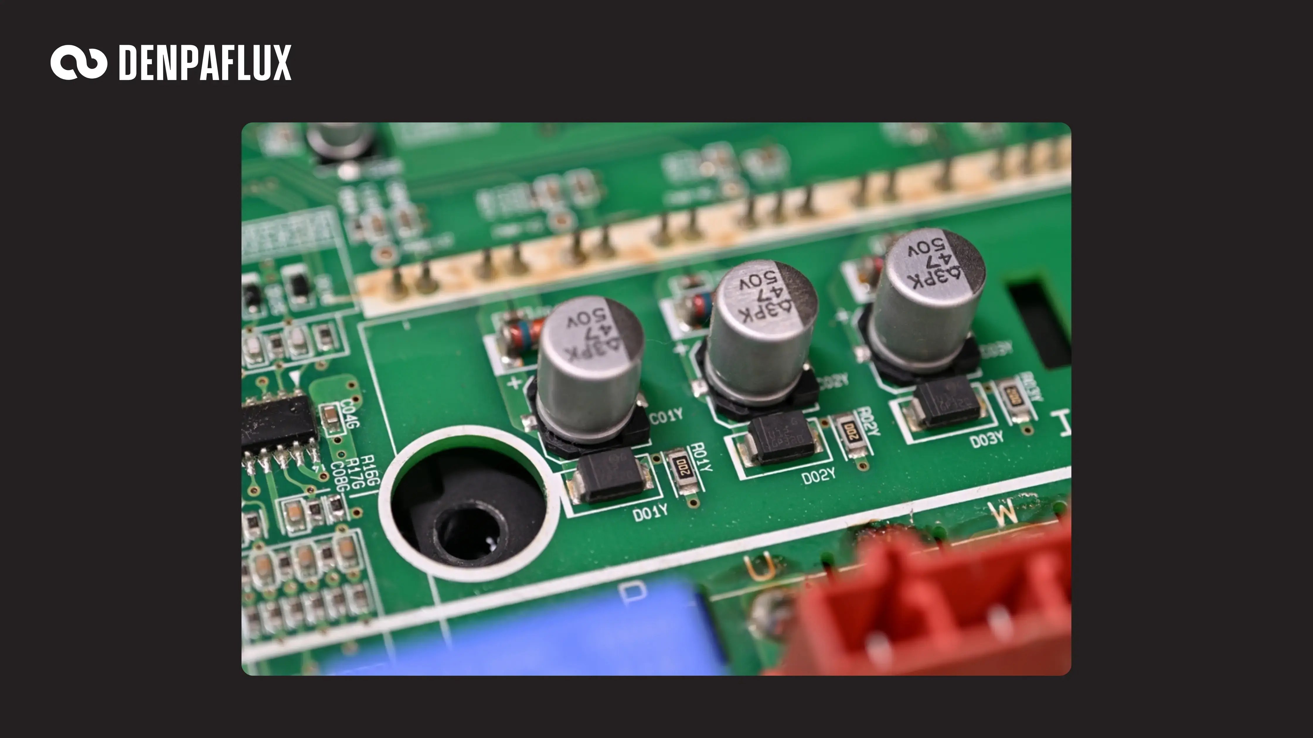 rectifying diodes on a power supply board", caption: "Rectifying diodes in a power supply.
